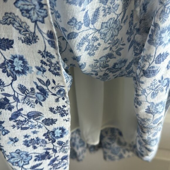 Super Natural by Secret Mission Dress Chiffon Ruffle Blue Floral M - Picture 14 of 16